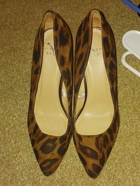 a new day Leopard Print Pointed Toe Heels in Brown